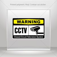 Decal Warning Cctv Video Surveillance Closed-Circuit Television System Atv Vi (5 X 3.25 In)