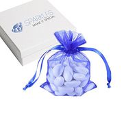 Sparkles Make It Special 25-Pack 4"x6" Royal Blue Organza Wedding Favor Bags - Party Decoration Gift Pouches - 22 Colors
