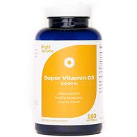 Super Vitamin D3 Supplement - Daily Natural Vitamin D Softgels - Strengthens Bones, Joints, Teeth & Provides Mood Support (5000IU)