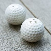 2pcs Golf Ball Design Salt and Pepper Shakers for Table Decor