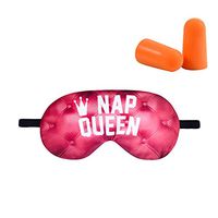 BUYITNOW Printed Funny Eye Mask, Sleep Eye Cover for Travel, Shift Work, Nap, Meditation (with Earplugs)