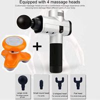 Percussion Massager Gun,Powerful Cordless Handheld Deep Tissue Muscle Massager, Vibration Body Relax Physical Therapy with 4 Massage Heads for Full Body Pain Relief, Electric Massage