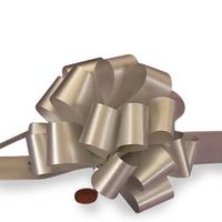 Silver Pull String Bow 5" | Quantity: 50 Width 1 1/4"