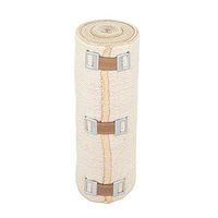 NexSkin 6" Organic Latex Free American Cotton - Comfort Elastic Bandage with Clip Fasteners - Beige, Single Pack