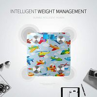 Bluetooth Bluetooth Weight Scale Cartoon Research Cute Beautiful Rocket Weighting Scales Body Fat Composition Monitor Analyzer with Smartphone App for Body Management-396 Lbs