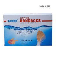 BUBUCAST 50Pcs Family Pack Disposable Waterproof First Aid Bandages Sterile Wound Care Adhesive Plaster Hemostasis Sticker Non-Stick Pad