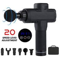 NWHEBET Massage Gun Touch Screen with 20 Speeds Adjustable Powerful and 6 Replacement Head for Muscles Deep Tissue, Cordless Handheld Percussive Hypervolt Therapeutic Relief Ache Lactic Acid Pain