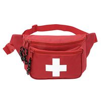 AsaTechmed First Aid Waist Pack - Baywatch Lifeguard Fanny Pack - Compact for Emergency at Home, Car, Outdoors, Hiking, Playground, Pool, Camping, Workplace