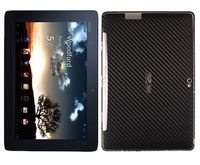 Skinomi Black Carbon Fiber Full Body Skin Compatible with Asus Transformer Prime TF201 (Works with Keyboard Dock)(Full Coverage) TechSkin with Anti-Bubble Clear Film Screen Protector