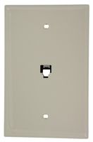 Leviton 40539-PMT Midsize Telephone Wall Jack, 6P4C, Light Almond