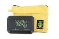 Dime Bags All-In-One Padded Pouch - Padded Bag w/Rolling Tray & Removable Smell Proof Pouch (Yellow, 7-Inch)