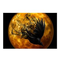 Mifelio Halloween Backdrop Halloween Theme Party Backdrops for Photography Yard Photo Background Decorations Vinyl 5x3FT Seamless Fabric Washable Photoshoot Props（C）