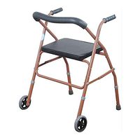 JJZXPJ Walker with Seat，Drive Walker Height Adjustable Folding Walkers for Seniors Stainless Steel Rolling Walker Elderly Walker Walking Aids Fit for The Elderly，Disabled