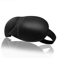 Cokaunion Breathable stereo 3D shading light adjustable head strap sleep mask - Improve sleep, alleviate puffy, swollen eyes, fatigue, headache and tension (Black)