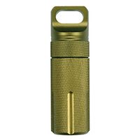 CHICTRY EDC Accessory Case Airtight Waterproof Aluminum Alloy Outdoor Survival Pill Capsule Match Battery Seal Bottle Holder Container for Camping Hiking Army Green One Size