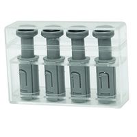 CanDo 10-3756-4 Digi-Flex Multi 4 Additional Finger Buttons with Box, XX-Heavy, Silver