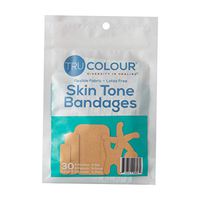 Tru-Colour Skin Tone Assorted Bandages: Beige Single Bag (30-Count, Aqua Bag)