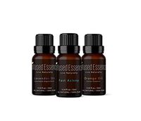 Infused Essence 100% Pure Therapeutic Grade Essential Oil Bundle. Rest & Relaxation. Comes with Fast Asleep Essential Oil, Lavender Essential Oil & Orange Essential Oil. Made in USA