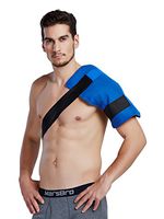 Koo-Care Flexible Gel Ice Pack & Wrap with Elastic Straps for Hot Cold Therapy (Shoulder & Arm, Back, Hip, Thigh, Knee, Shin) (Large, 11'' x 14'')