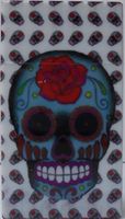 Eclipse CANDY SKULL Cigarette case. Holds 100s size. Holds 1 pack of Cigarettes. Flip to open.