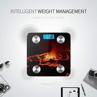 LYAOE Bluetooth Body Fat Scale Lava Lake Lava Flow Night Nyiragongo Smart Wireless Scale with LCD Display Measuring Body Weight Bmi and Health Digital Scale