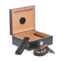 Bey Berk 6-Piece"Carbon Fiber" Design Humidor Set