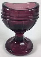 Eye Wash Bath Cup Rinse - Raised Rib - American Made - Mosser Glass USA (Amethyst)