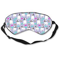 French Bulldog Frenchie Frenchies Bulldogs Purple Breathable Pure Silk Sleep Eye Mask Best Sleeping Eye Cover for Travel, Nap, Blindfold with Adjustable Strap for Men, Women or Kids