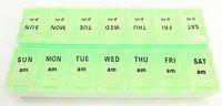 7 Day Assured AM/PM Pill Organizer (Green) by ASSURED