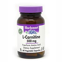Bluebonnet L-Carnitine 500 Mg Vitamin Capsules, 60Count