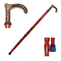 Nautical World Vintage Solid Brass Carved Handle and Antique Style Victorian Wooden Walking Stick Cane Gift’s