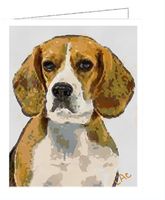 Beagle - Hopper - Dog Blank Note Cards - Set of 6 with Envelopesby Doggylips