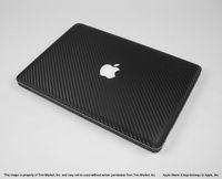 For Macbook Pro 13.3 Model A1278 Protective Skin Body Wrap Black Carbon Fiber (Medium Kit 6 Pcs)