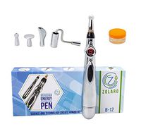ZOLARO Acupuncture Pen with Gel included, Electronic Acupuncture Pen with 5 Massage Head Function Spheroidal, Node type, Dome type, Scrapping, Tapping. Meridian Energy Pain Therapy Relief. User Manual