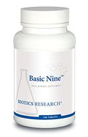 Biotics Research Basic Nine™— Whole Food Sourced Rare Trace Minerals, Phytochemically-Bound, Includes Antioxidants SOD and Catalase. 100 Tabs