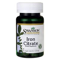 Swanson Iron Citrate 25 Milligrams 60 Veg Capsules