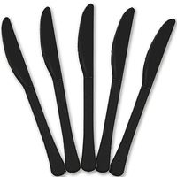 Extra Heavy Weight Plastic Knives | 20ct (Jet Black)