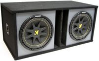 ASC Package Dual 15" Kicker Sub Box Vented Port Paintable Subwoofer Enclosure C15 Comp 1000 Watts Peak