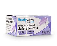 ReadyLance, Pressure Activated Safety Lancets, 100 Lancets, 30Gx1.6MM, Purple
