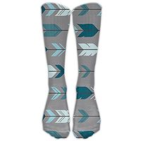 Rotated Fabric Arrow Feathers Knee High Graduated Compression Socks For Women And Men - Best Medical, Nursing, Travel & Flight Socks - Running & Fitness