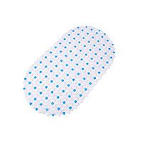 Maserfaliw Bath Mat PVC Anti-Slip Mat Foot Shower Bath Tub Clear Bubble Mat Floor Mat Rug Light Blue
