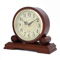 Fireplace Clock Silent Decorative Wooden Clock Battery Powered Dark Wooden Design Suitable for Living Room Office Kitchen Shelf and Home Decoration Gifts Carl Artbay Beautifully Decorated Clocks