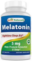 BEST NATURALS Melatonin 5 mg 180 Tablets, 0.02 Pound