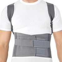 TOROS-GROUP Posture Corrector Shoulder Support Back Brace, Fully Adjustable for Men and Women XX-Large Grey