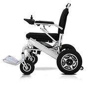2019 Fold & Travel Lightweight Motorized Electric Power Wheelchair Scooter, Aviation Travel Safe Electric Wheelchair Heavy Duty Power Wheelchair with Wireless Remote Control Only 55 Lbs (Silver)