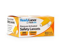 ReadyLance, Pressure Activated Safety Lancets, 100 Lancets, 28Gx1.8MM, Orange
