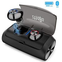ArtMuseKitsMikash Wireless Earbuds, Zttopo Bluetooth 5.0 Earphone 3D Stereo Sound with 100H Playtime, Wireless Headphone IPX5 Sweatproof with 3000 mAh Charging Box for iPhone and Android.(Black)