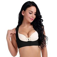IEFIEL Women Chest Brace Up Corset Vest Hunchback Posture Shape Corrector Black XL
