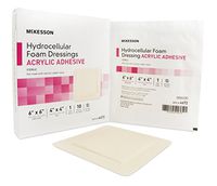 Foam Dressing, McKesson, 6 X 6 Inch Square Acrylic Adhesive with Border Sterile, 4672 - Pack of 10