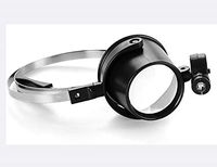 Reading Magnifier Head-Mounted Shade Magnifier with LED Light, 15x Magnification Lightweight Magnifying Glass, Suitable for Repairing Electronic Parts Ornamental Inspection